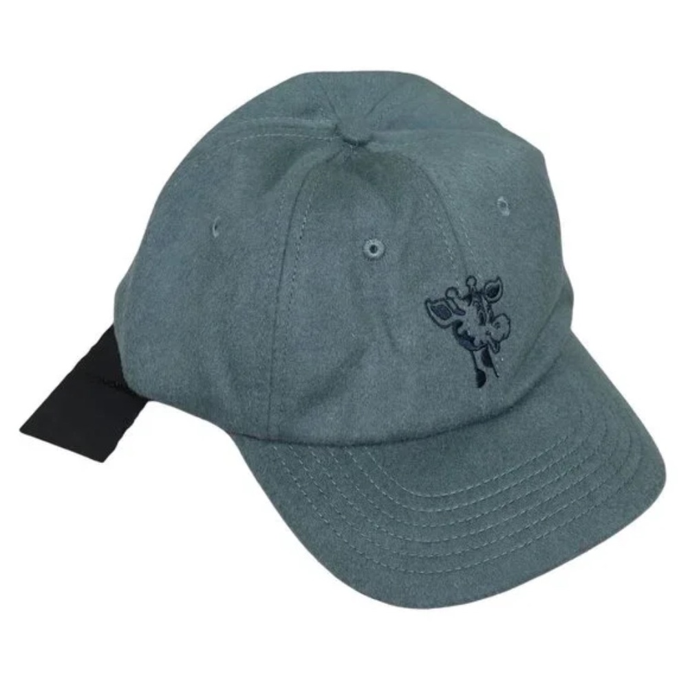 Bonobos Mens Wool Blend Giraffe Embroidered Baseball Cap Hat Blue Slate NWT